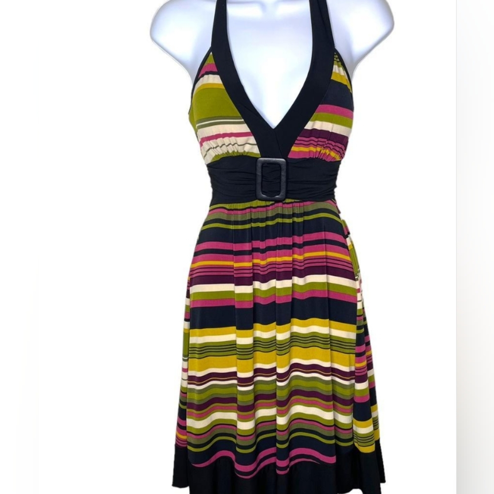 Striped Halter Dress Body Central Size - Medium